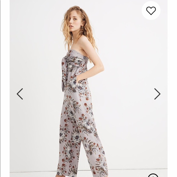 Madewell Pants - NWT Madewell strapless tie front jumpsuit